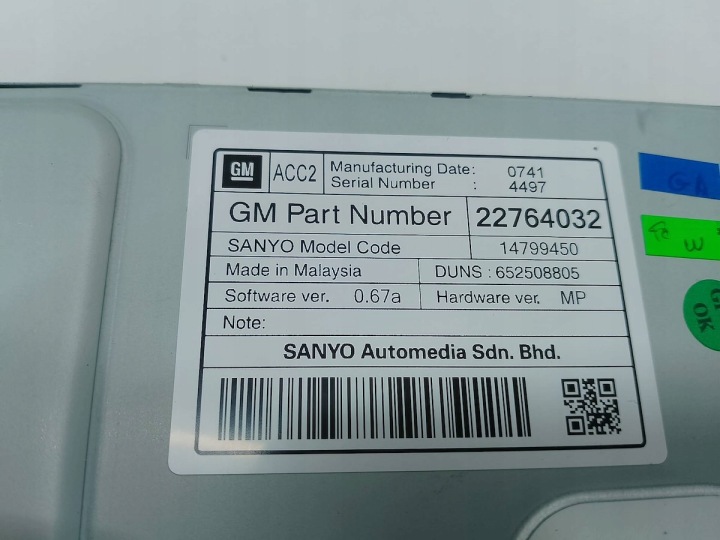 KIT MUTIMEDIALNY OPEL INSIGNIA 22790016 22764032 13353283 13273256