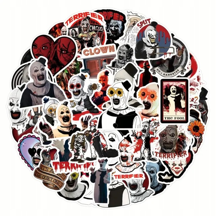 W102 AUTOCOLLANTS STICKER BOMB PLAQUETTES WLEPKI KLAUN THE FOOL TERRIFIER 55SZT