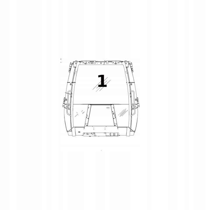 VITRE CAT 414E VERS 450E 2005-2012R AVANT LAMINÉE SITODRUK CVA 2059607