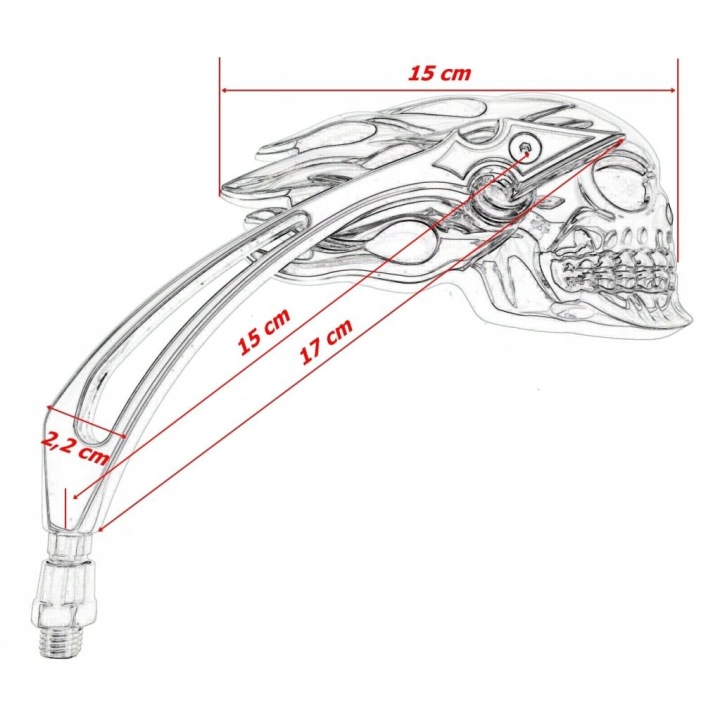 RÉTROVISEURS CHROMÉ YAMAHA DRAG STAR XVS 125 250 VIRAGO 535 (24491)
