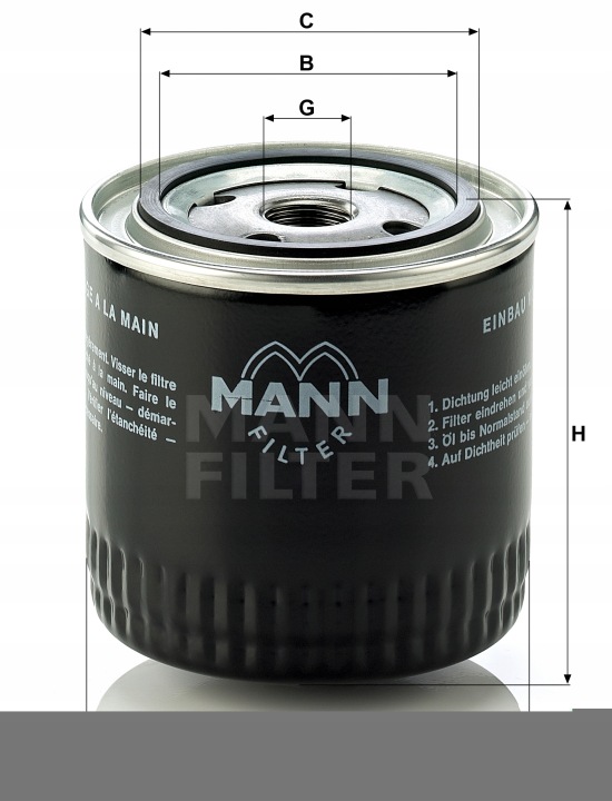 FILTRE HUILES W920/17/MAN MANN FILTRES