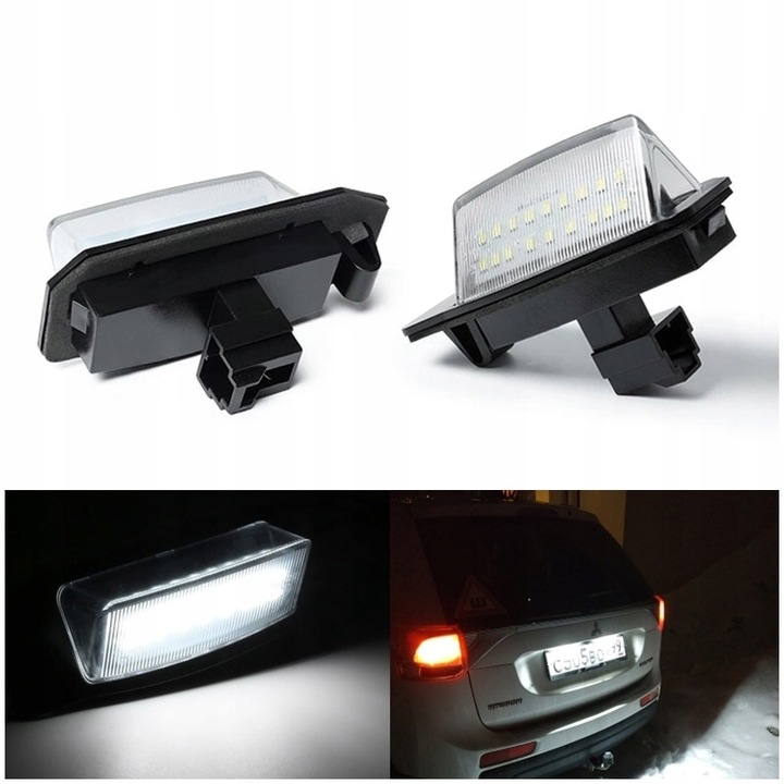 LED LEMPUTĖS VALSTYBINIO NUMERIO LAIKYKLIS PEUGEOT 4007 2007-2012 nuotrauka 15