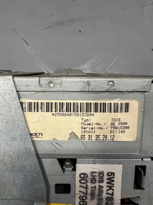 ALFA ROMEO 166 2,4 JTD RADIO NAVI NAVIGATION PANNEAU CONDUIT D'AIR KIT 60779648
