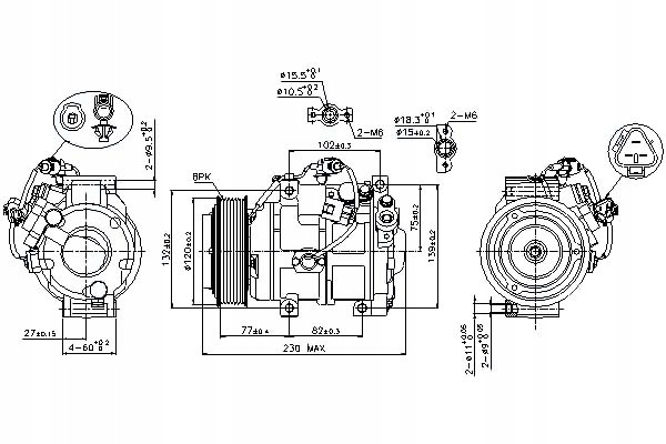 COMPRESSOR / BY THE PIECE SPARE PARTS NISSENS 89511 