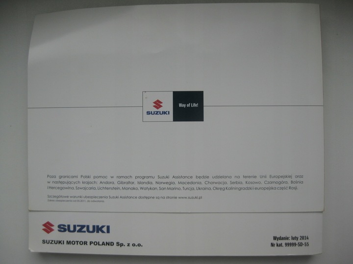 SUZUKI SX4 2009-2014 POLSKA MANUAL MANTENIMIENTO SUZUKI SX4 LIBRO MANTENIMIENTO 