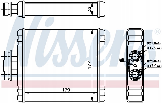 WYMIENNIK CIEPLA INTERIOR POJAZDU NISSENS 73654 