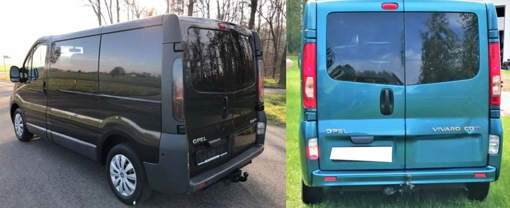 STAŁE PLUSY+HAK HOLOWNICZY+WIĄZKA13PIN/7P +OSŁONKI OPEL VIVARO1 A I 2001-14