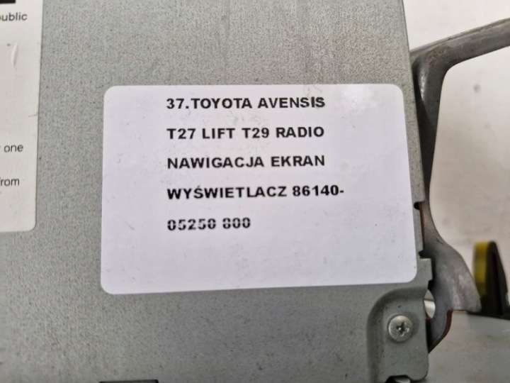 TOYOTA AVENSIS T27 LIFT T29 RADIO NAVIGATION ÉCRAN MONITEUR 86140-05250