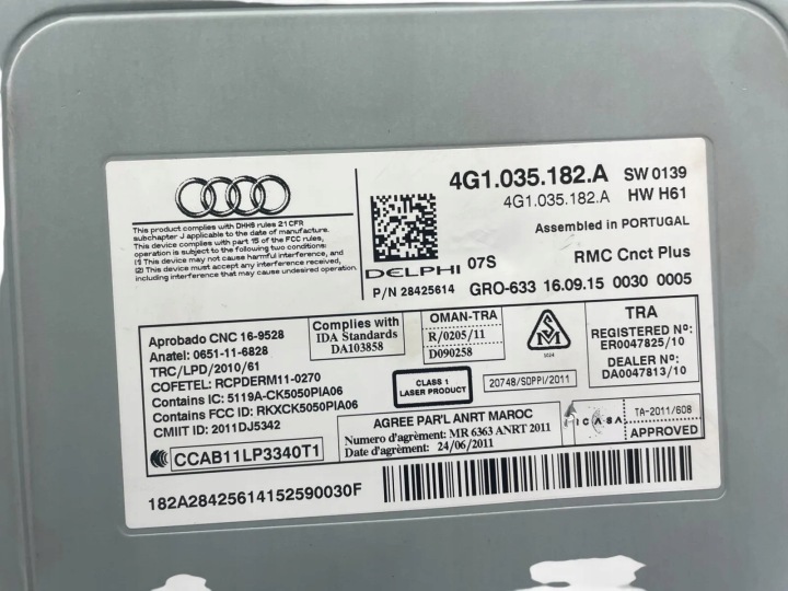 CHANGEUR CD AUDI A6 ALLROAD (4GH, 4GJ) 4G1035182A 30622436 2014
