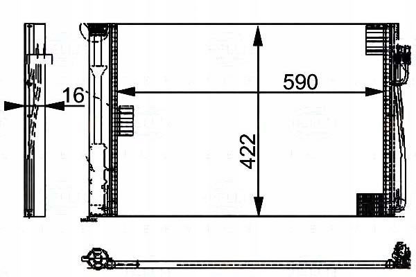 BRH/8FC 351 301-324/ZAPS BEHR HELLA CONDENSADOR RADUADOR DE ACONDICIONADOR 