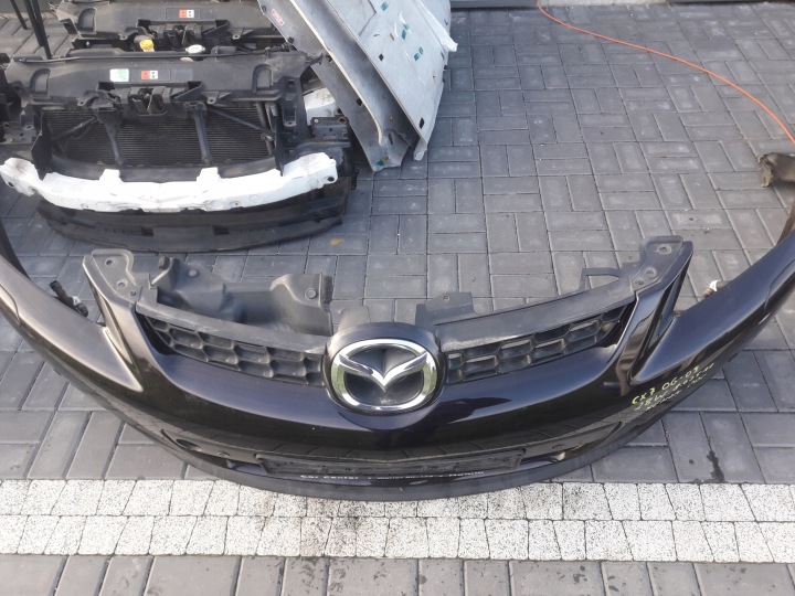 MAZDA CX7 CX-7 2006-2009 PARE-CHOCS AVANT COMPLET COULEUR 28W EN BON ÉTAT XÉNON PDC