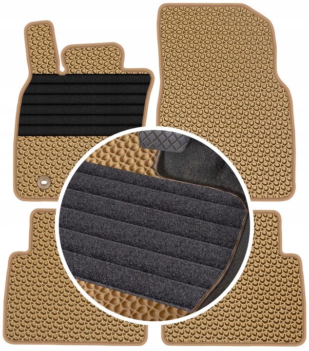 TOYOTA CAMRY CX70 2018- ALFOMBRILLAS GOMA PARA COCHE EVA COLOR BEIGE 