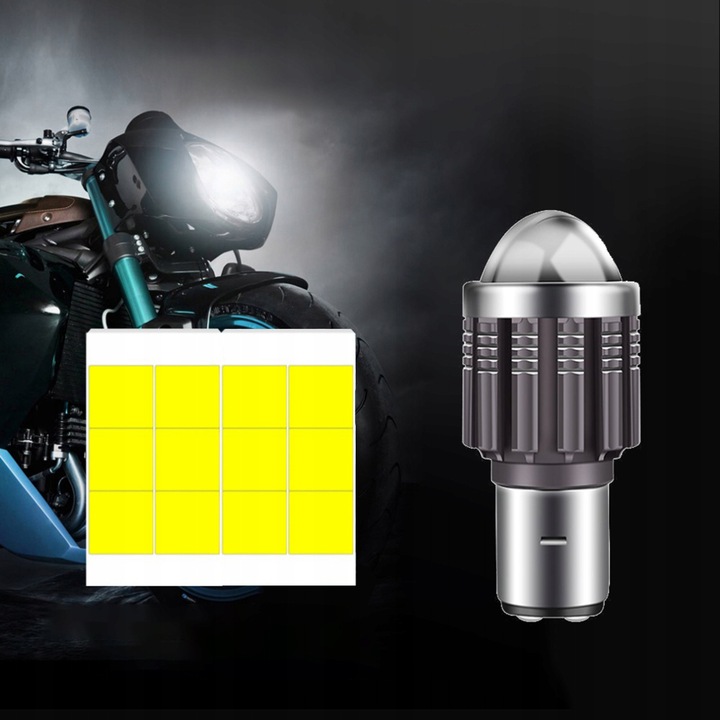 BA20D S2 LUZ DIODO LUMINOSO LED 35/35W LENTE MOTOCICLETA 2400LM 6000K Z RADIATOR 