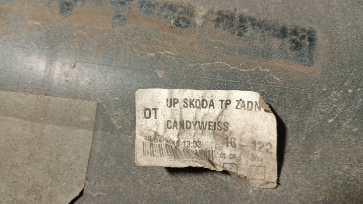 PARE-CHOCS ARRIÈRE SKODA CITIGO 1ST 11-19 1ST807421D ORIGINAL CANDYWEISS
