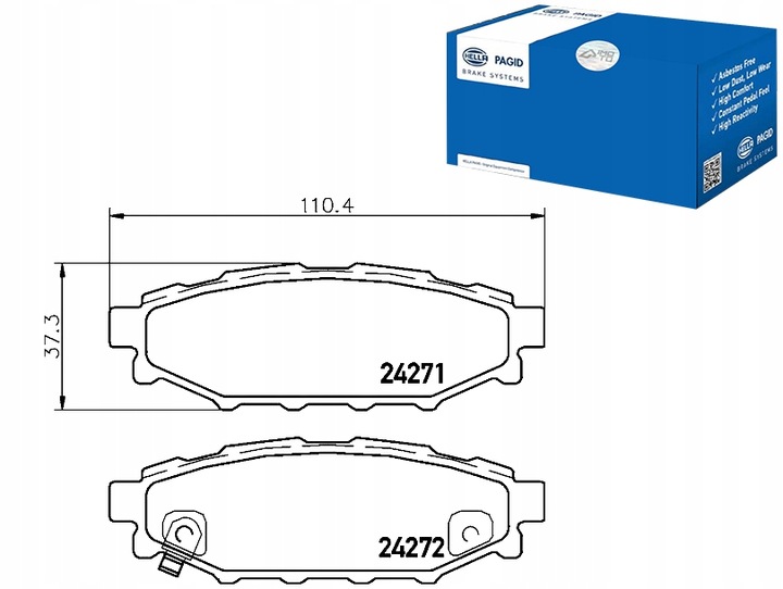 ZAPATAS DE FRENADO HELLA PAGID 26696AG010 26696AG030 