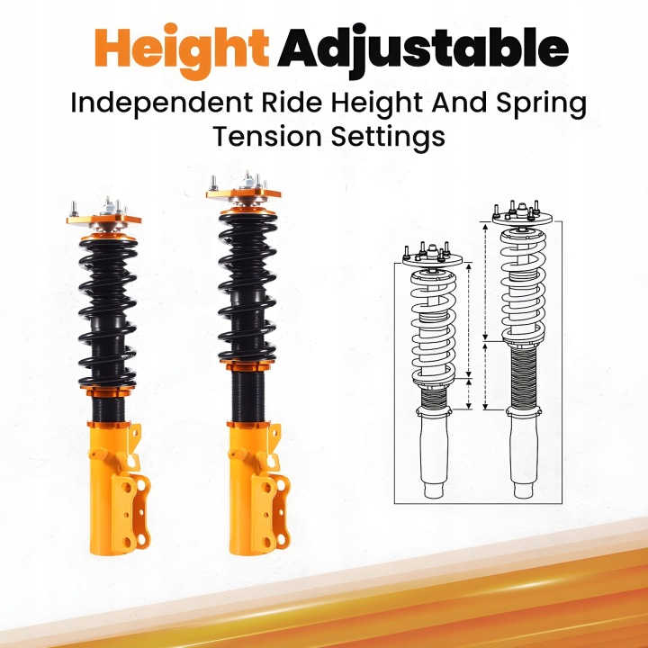 SUSPENSION RÉGLABLE VERS TOYOTY CELICA T18 T20 1989-1999 ST18 ST20 2.0 2.2