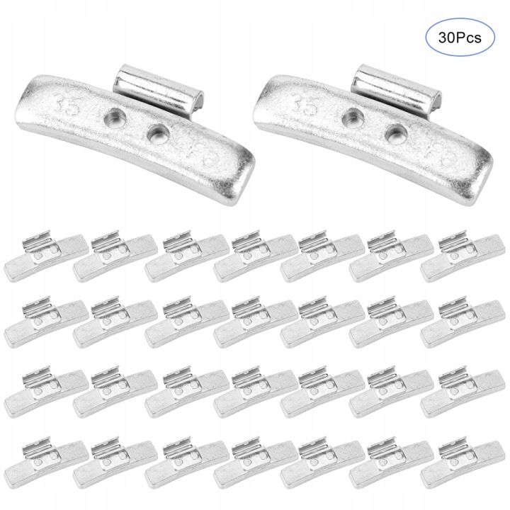 30PCS 35G/1,23 UNZ DROIT POIDS KO ALUMINIUM AGRAFE ALUMINIUM SUR 1Q