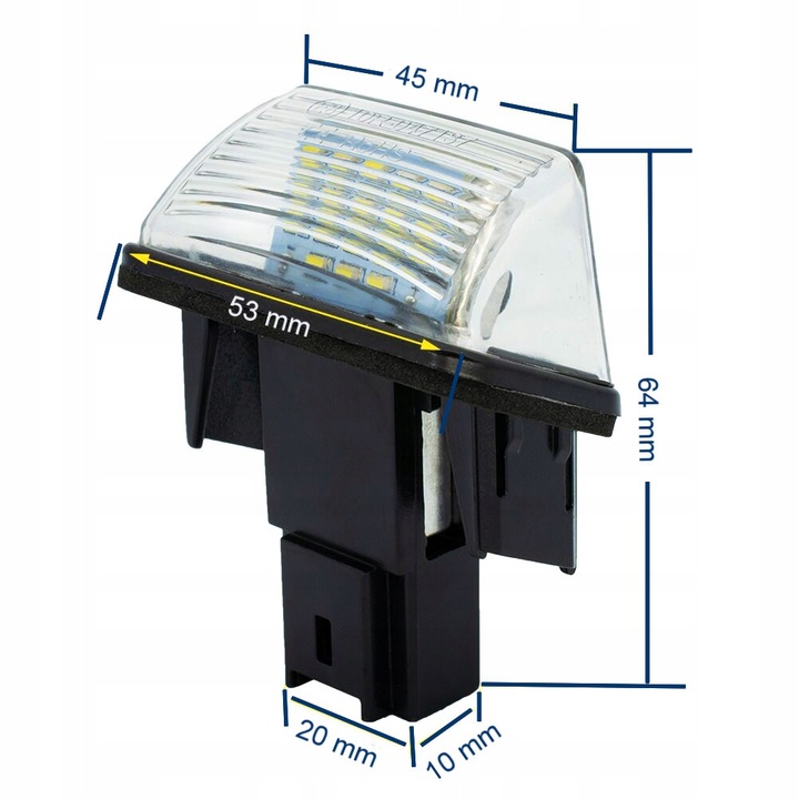 LUCES DIODO LUMINOSO LED RETROILUMINACIÓN TABLAS REJESTRACYJNEJ 