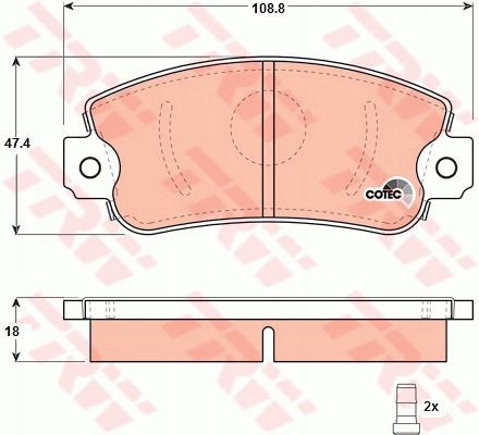 PADS BRAKE FRONT FOR AUTOBIANCHI Y10 1.0 1.1 photo 2 - milautoparts-fr.ukrlive.com