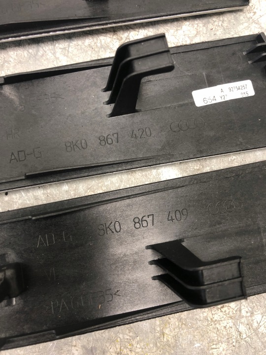 BAGUETTES DÉCORS PORTES TUNNELS AUDI A4 B8 LUSKA Y27