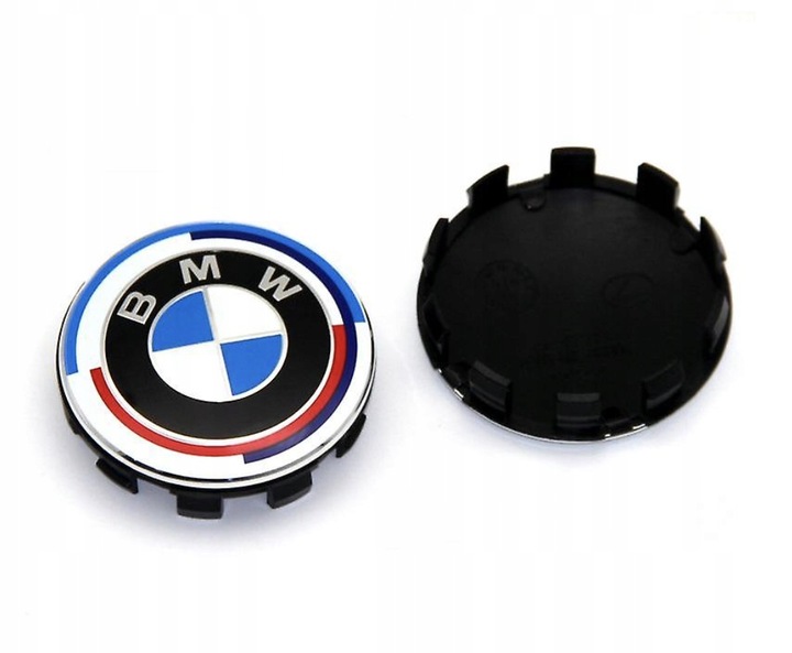 BMW TAPACUBOS KAPSLE 56 MM JUEGO 4 PIEZAS 50 JAHRE 