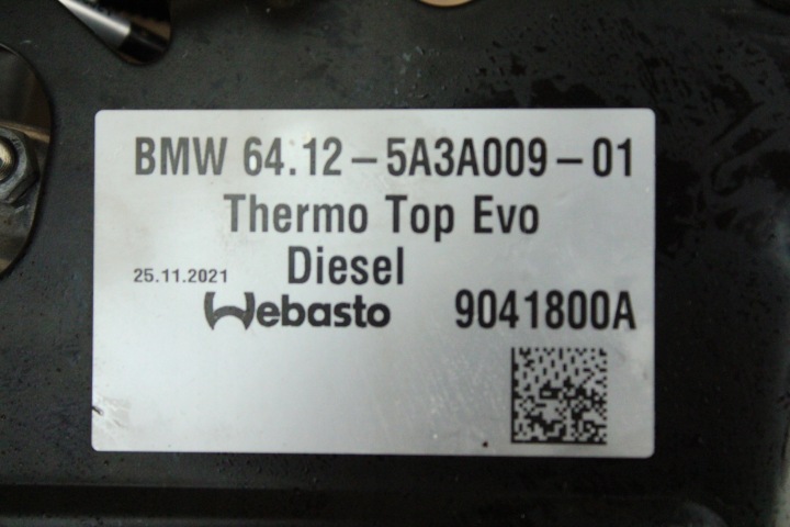 ORIGINE WEBASTO CHAUFFAGE DE STATIONNEMENT BMW 520DX G30 G31 LCI 5A3A009 34KM!