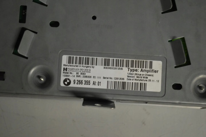 SYSTÈME NAGLOSNIENIA BMW 5 (F10) 65139175697 3.0L DIESEL 190KW 2012