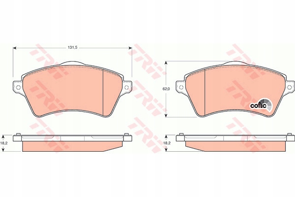 PLAQUETTES FREIN TRW LAND ROVER FREELANDER 00-07