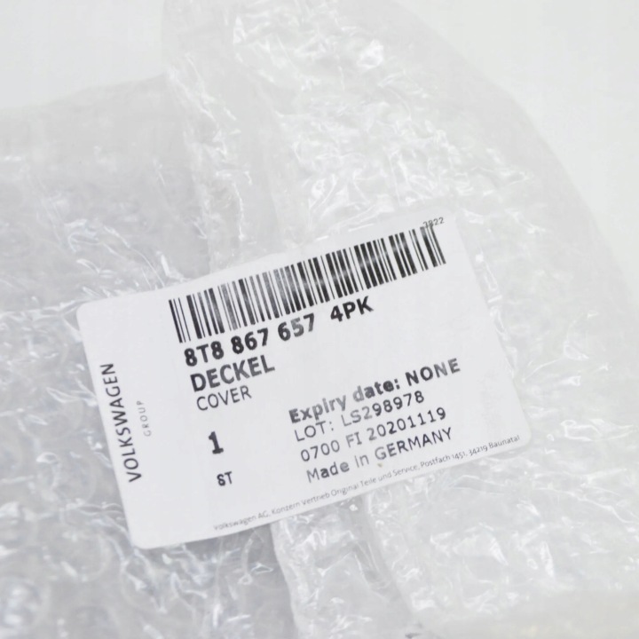 NOUVEAU AUDI A5 8T REAR LEFT TAIL LIGHT COVER 8T8867657 4PK 8T88676574PK ORIGIN