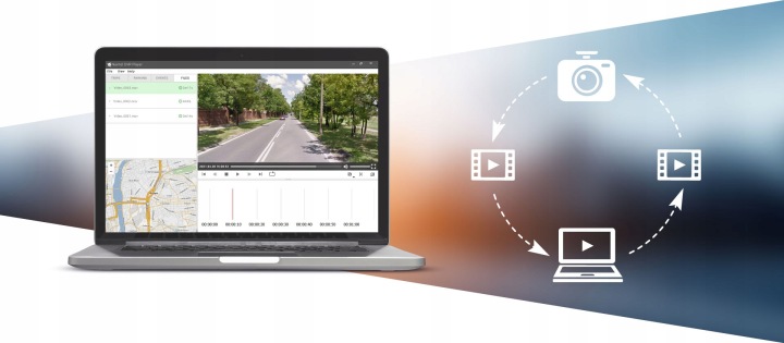 NOWOCZESNY ENREGISTREUR VIDÉO NAVITEL R260 NV COMPLET HD, ENGRENAGE PARKINGOWY