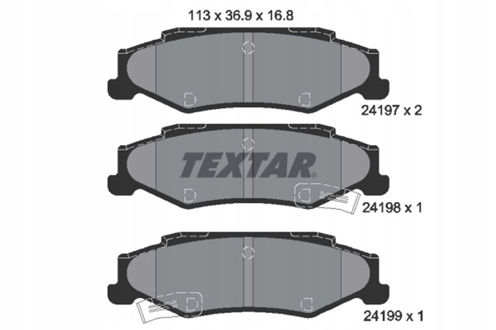 TEXTAR 2419701 ZAPATAS DE FRENADO PARTE TRASERA 