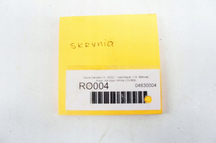 RO004 DACIA SANDERO III 1.0I BOÎTE DE VITESSES 321019389R