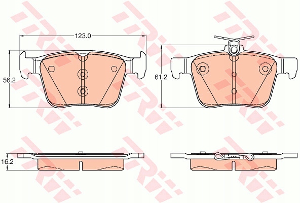 PADS BRAKE REAR DO VW TIGUAN ALLSPACE 1.4 TSI 