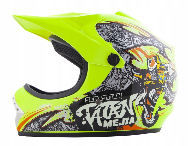 REGALO NA URODZINY CASCO CROSS DZIECIECY ENDURO QUAD XS+REKAWICE+GOGLE 