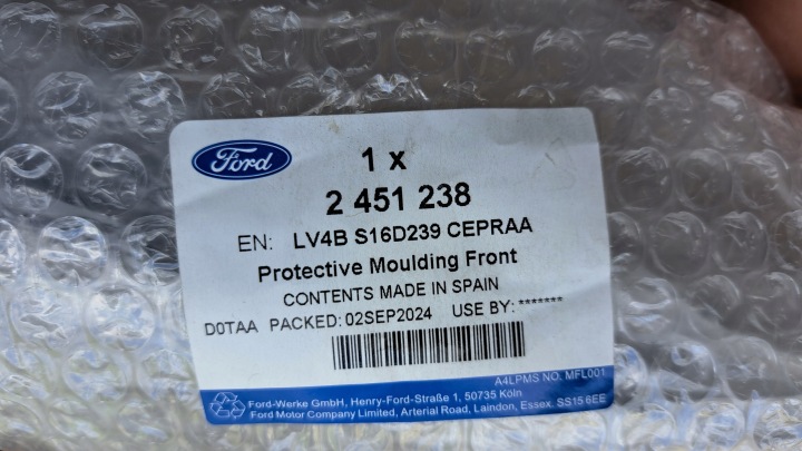 FORD KUGA MK3 ST-LINE MOULURE GARDE-BOUE GAUCHE AVANT 2451238 NEUF