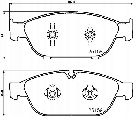 ZAPATAS DE FRENADO PARTE DELANTERA 8DB 355 016-031 HELLA PAGID 