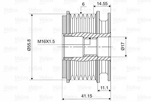 KOLO POULIE ALTERNATEUR ALTERNATEUR EMBRAYAGE UNIDIRECTIONNEL VALEO 588001