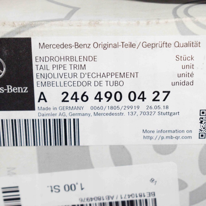 AUTRE PIÈCES DE CARROSSERIE MERCEDES-BENZ B (W246, W242) A2464900427 3478164 2015