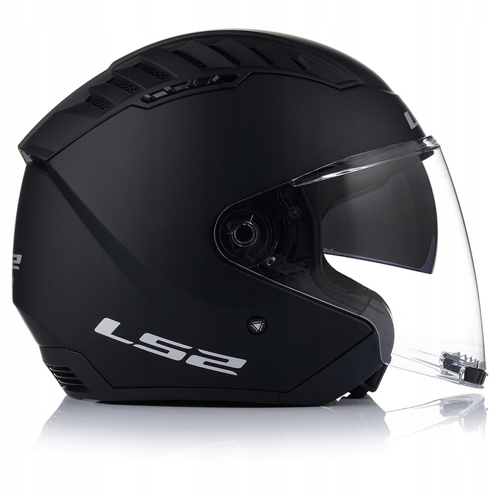 ABIERTO CASCO PARA MOTOCICLETA LS2 OF600 COOPTER II NEGRO MATT 22.06 + TAPAOBJETIVO 