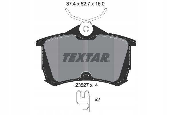 PADS BRAKE REAR 2352701 TEXTAR HONDA ACCORD photo 2 - milautoparts-fr.ukrlive.com