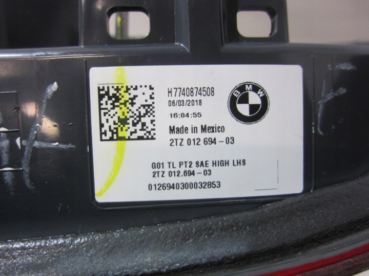 BMW X3 G01 PHARE ARRIÈRE GAUCHE DANS COUVERCLE DE COFFRE ARRIÈRE HIGH USA LED 7408745 63217408745