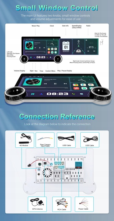 RADIO DE AUTOMÓVIL 2DIN 11.8