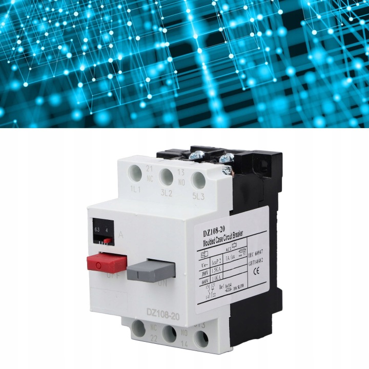 OBIEKTYW OBWODU MOTEUR PLASTIQUE COQUE PLASTIQUE 3P DIN RAIL 9V