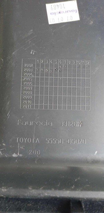 TOYOTA AVENSIS T25 BOÎTE À GANTS PASSAGER EUROPE 55550-05070 705A