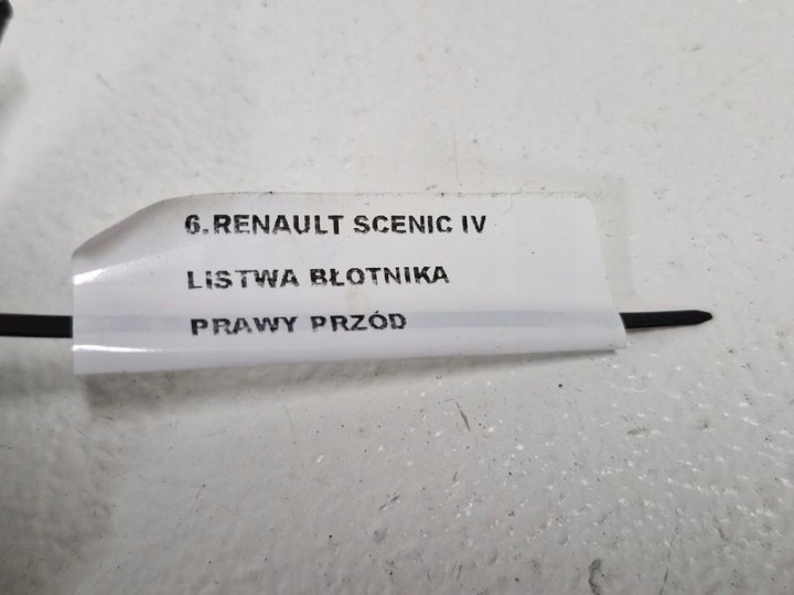 RENAULT SCENIC 4 IV MOULURE GARDE-BOUE DROIT AVANT DROITE AVANT 638746444R