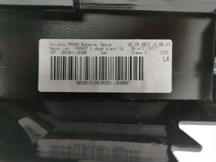 MOULURE REVÊTEMENT SEUIL GAUCHE VW PASSAT B8 3G0853855AN LC9X NEUF ORIGINALE