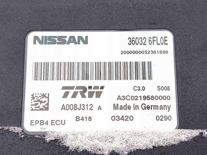 MODULE FREINS MANUEL NISSAN QASHQAI II (J11, J11_) 200000052361686 1.5L