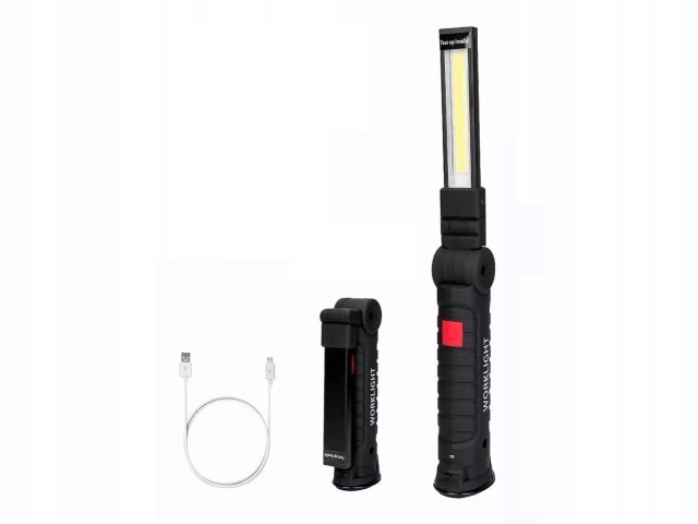 PHARE ATELIER GARAGE LED PUISSANT PLIANTE AIMANT CROCHET USB PUISSANT LAMPE DE POCHE