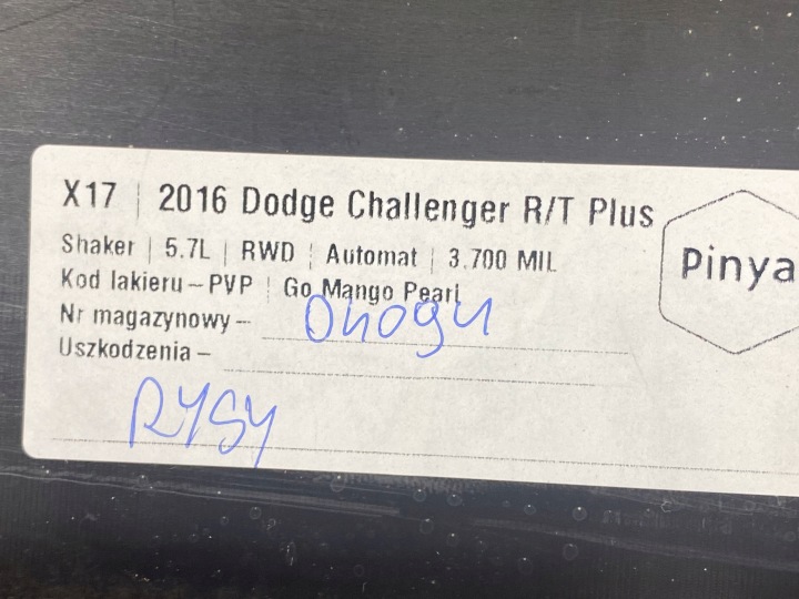 MOULURE SEUIL DROITE SEUIL DROIT DODGE CHALLENGER 2014+ USA