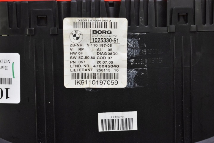 COMPTEUR TABLEAU DE BORD EUROPE 9110197 BMW E90 E91 2.0 D 163 KM 04-10